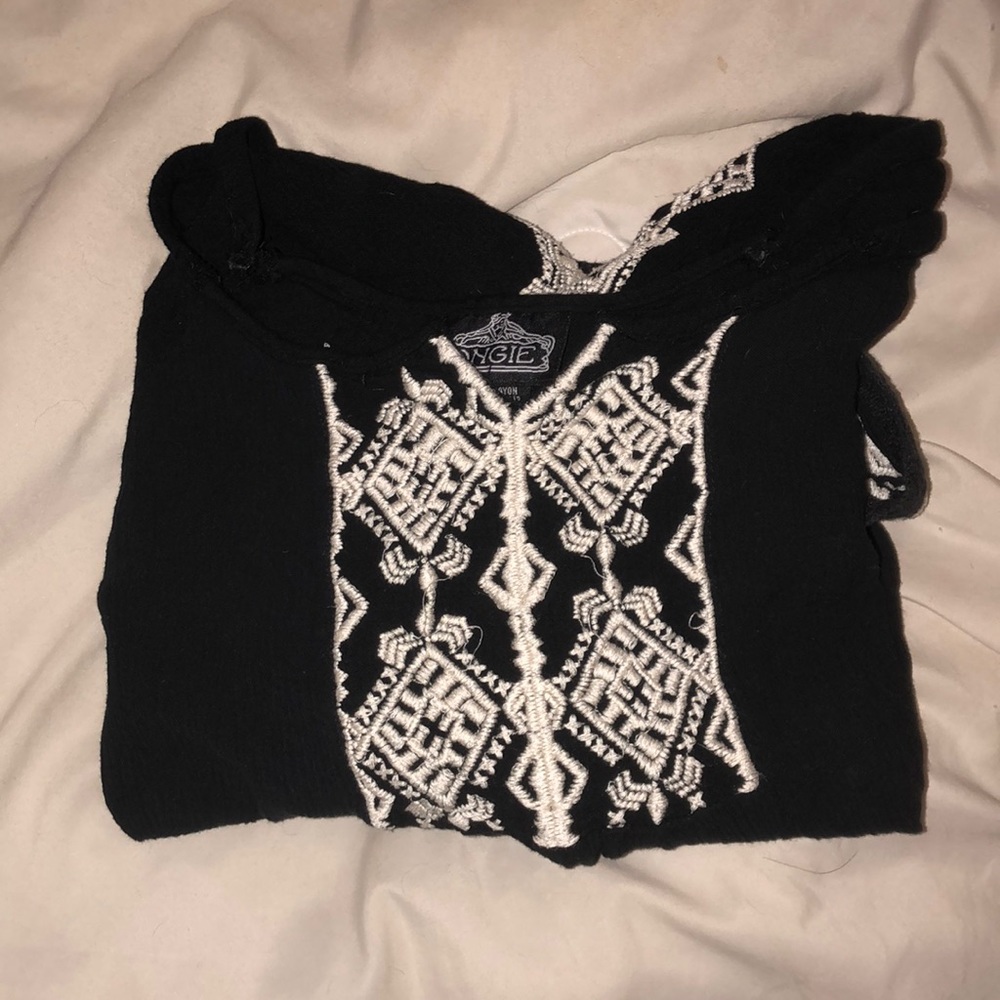 Black and white shirt